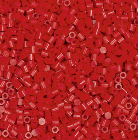Perler 80-16089 Solid-Top Cap Fuse Beads, 750pcs, Red